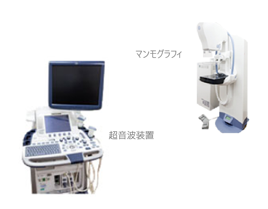 マンモグラフィ、超音波装置